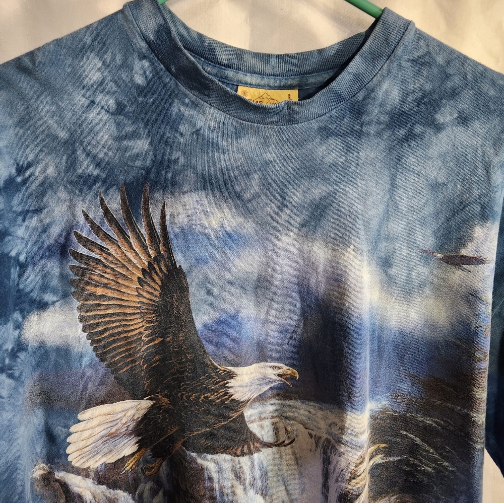 Vintage Eagle Shirt Mens L Blue The Mountain